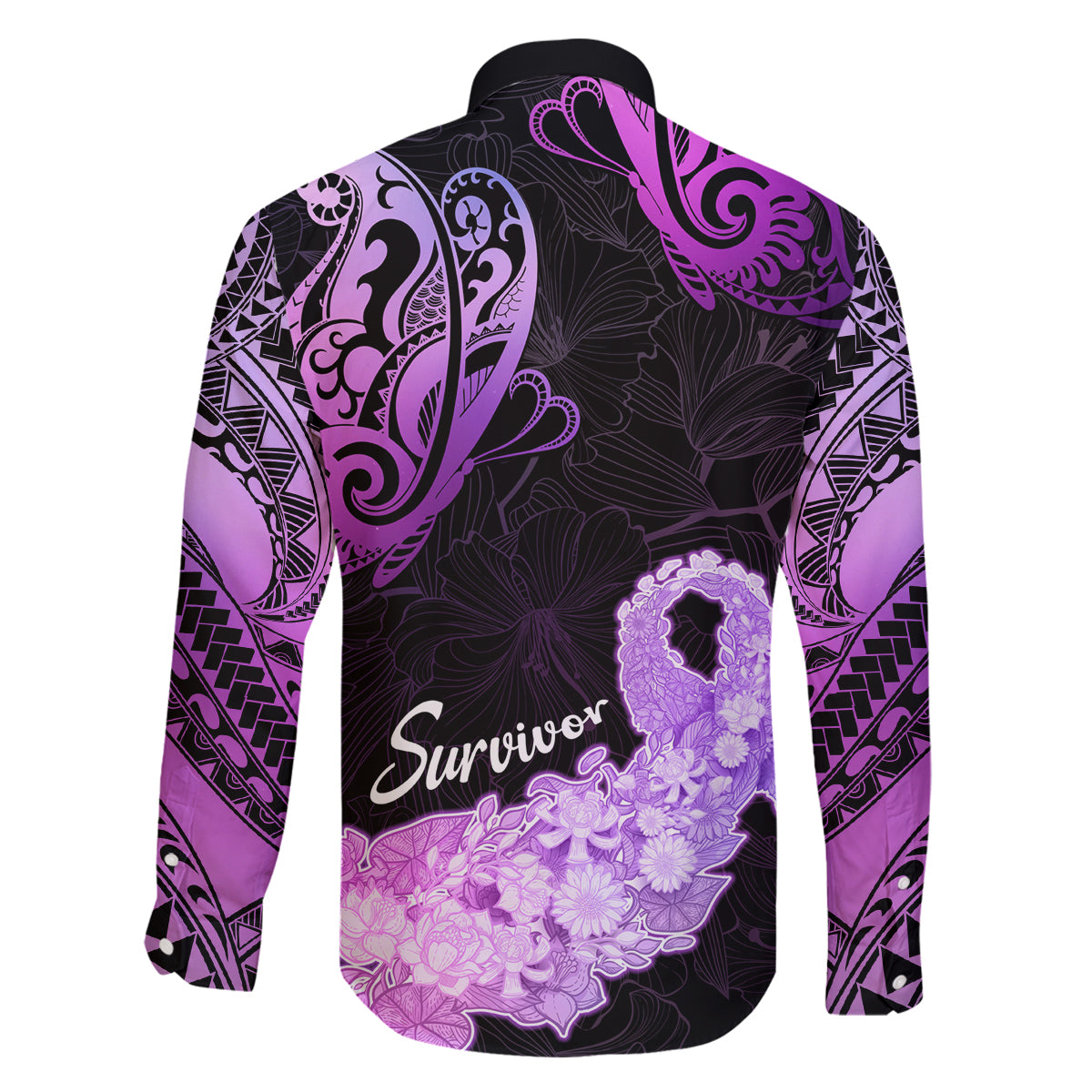 Pancreatic Cancer Awareness Family Matching Tank Maxi Dress and Hawaiian Shirt Keep Calm And Fight On Polynesian Pattern LT05 - Polynesian Pride