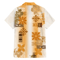 Hawaiian Quilt Family Matching Tank Maxi Dress and Hawaiian Shirt Vintage Pattern Brown LT05 - Polynesian Pride