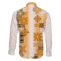 Hawaiian Quilt Family Matching Tank Maxi Dress and Hawaiian Shirt Vintage Pattern Brown LT05 - Polynesian Pride