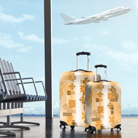 Hawaiian Quilt Luggage Cover Vintage Pattern Brown LT05 - Polynesian Pride