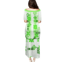 Hawaiian Quilt Puletasi Vintage Pattern Green LT05 - Polynesian Pride