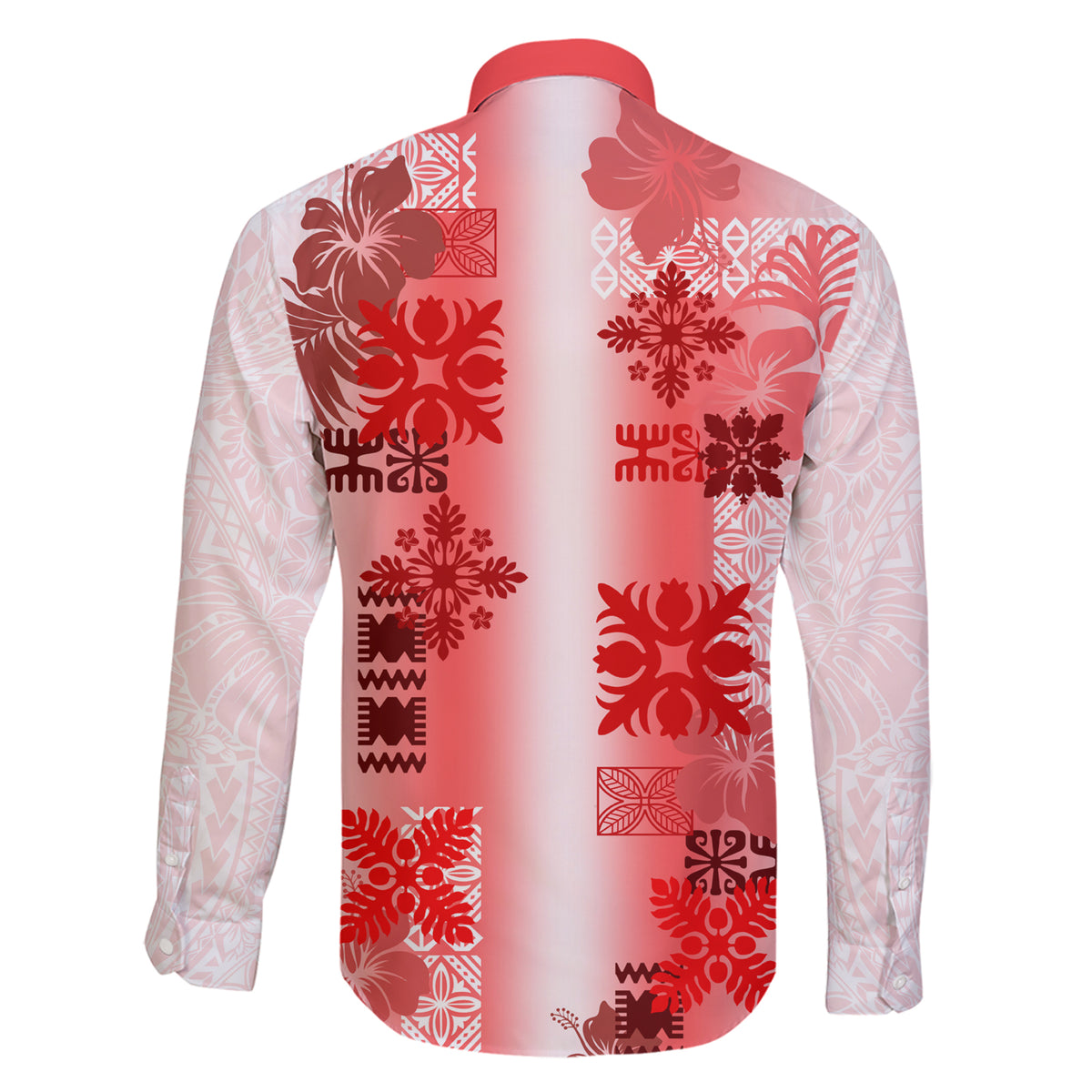 Hawaiian Quilt Family Matching Short Sleeve Bodycon Dress and Hawaiian Shirt Vintage Pattern Red LT05 - Polynesian Pride