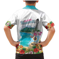 Aloha Hawaii Waikiki Beach Landscape Family Matching Mermaid Dress and Hawaiian Shirt LT05 - Polynesian Pride