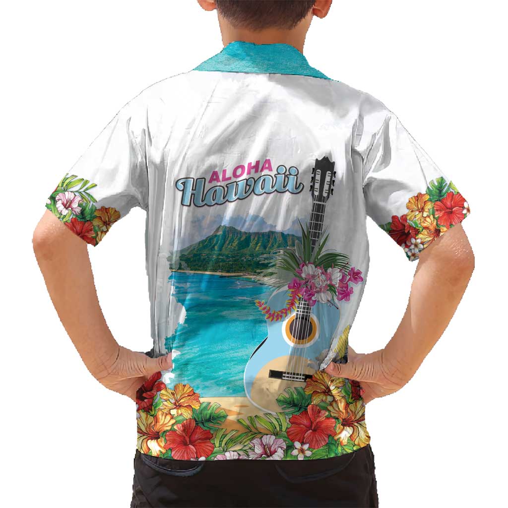 Aloha Hawaii Waikiki Beach Landscape Family Matching Summer Maxi Dress and Hawaiian Shirt LT05 - Polynesian Pride