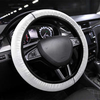 Aloha Hawaii Waikiki Beach Landscape Steering Wheel Cover LT05 Universal Fit White - Polynesian Pride