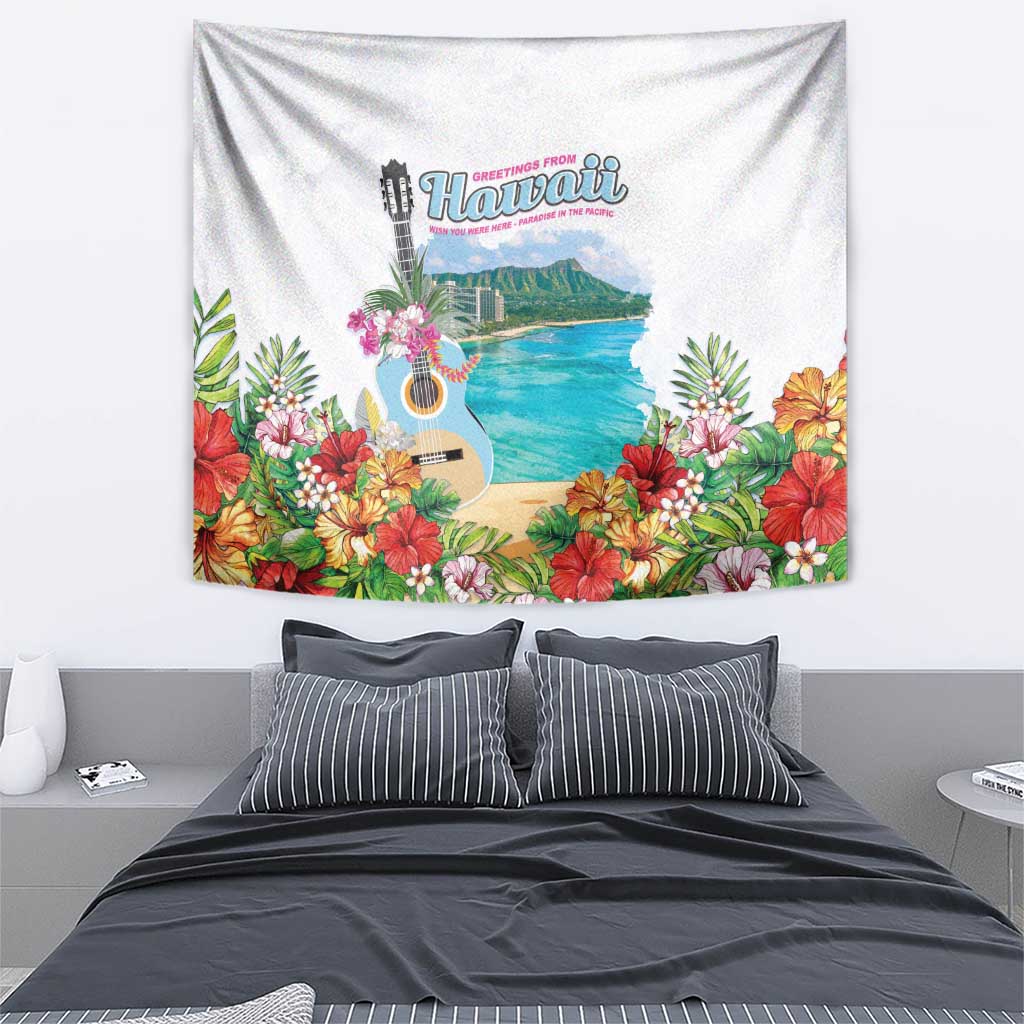 Aloha Hawaii Waikiki Beach Landscape Tapestry LT05 - Polynesian Pride