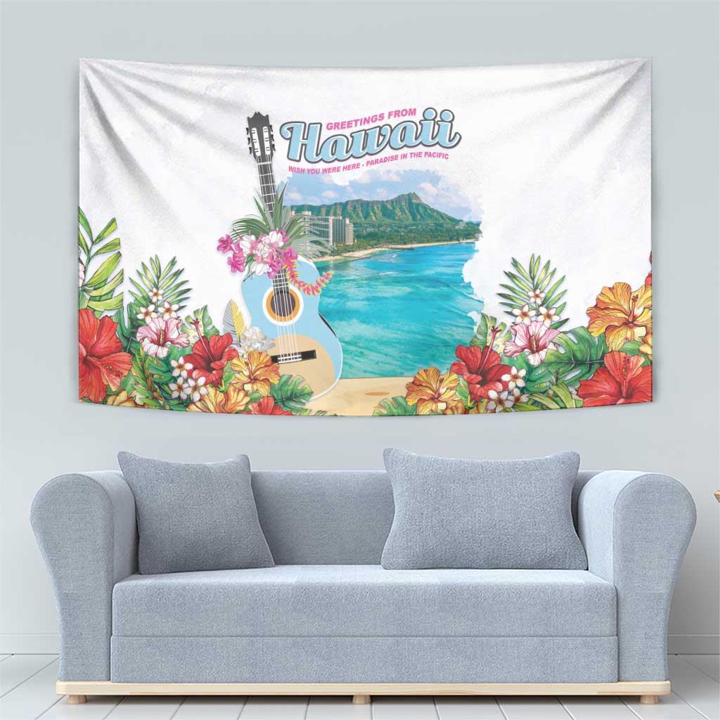 Aloha Hawaii Waikiki Beach Landscape Tapestry LT05 - Polynesian Pride