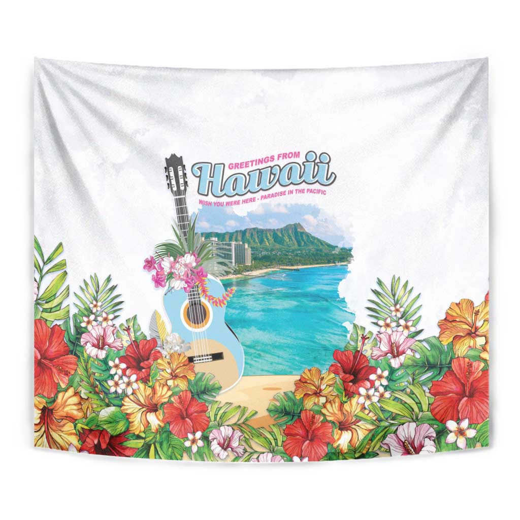 Aloha Hawaii Waikiki Beach Landscape Tapestry LT05 - Polynesian Pride