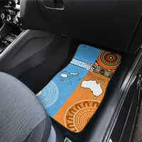 Custom Fiji Tapa And Australia Aboriginal Together Car Mats LT05 - Polynesian Pride