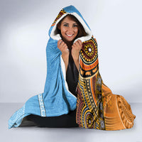 Custom Fiji Tapa And Australia Aboriginal Together Hooded Blanket LT05 - Polynesian Pride