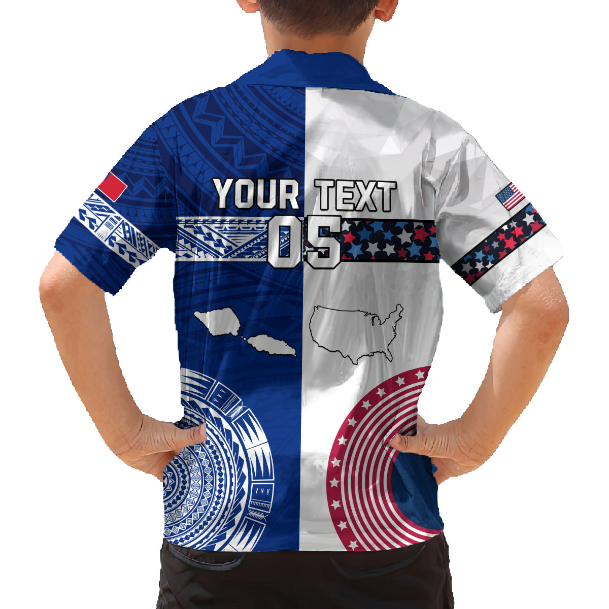 Custom Samoa And USA Together Family Matching Summer Maxi Dress and Hawaiian Shirt LT05 - Polynesian Pride