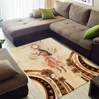 Tonga Women's Day Area Rug With Polynesian Pattern