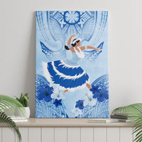 Cook Islands Women's Day Canvas Wall Art With Polynesian Pattern