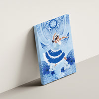 Cook Islands Women's Day Canvas Wall Art With Polynesian Pattern