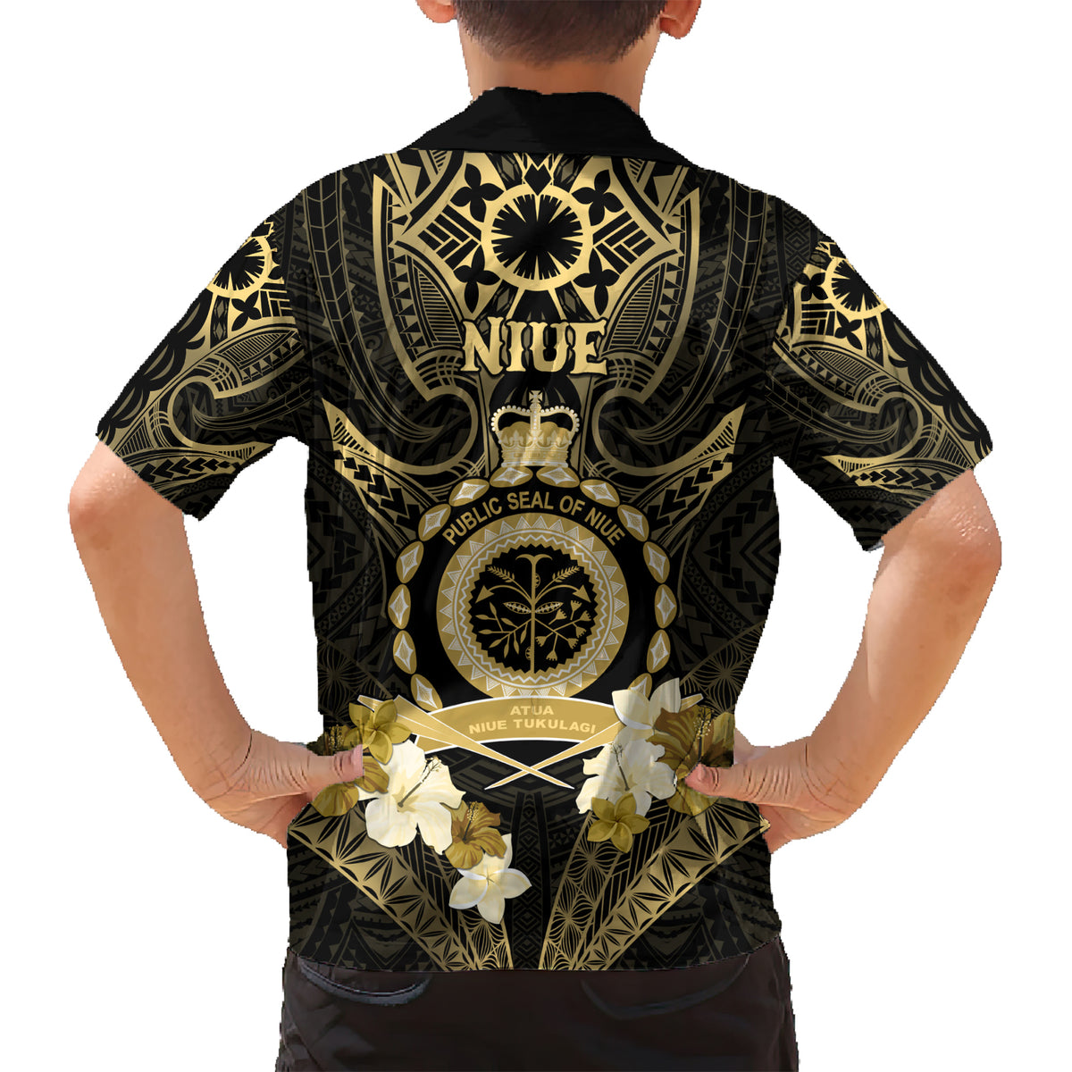 Niue Women's Day Family Matching Short Sleeve Bodycon Dress and Hawaiian Shirt With Polynesian Pattern LT05 - Polynesian Pride