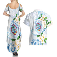 Guam Chamorro Couples Matching Summer Maxi Dress and Hawaiian Shirt Guasali Flowers Curves Style LT05 - Polynesian Pride