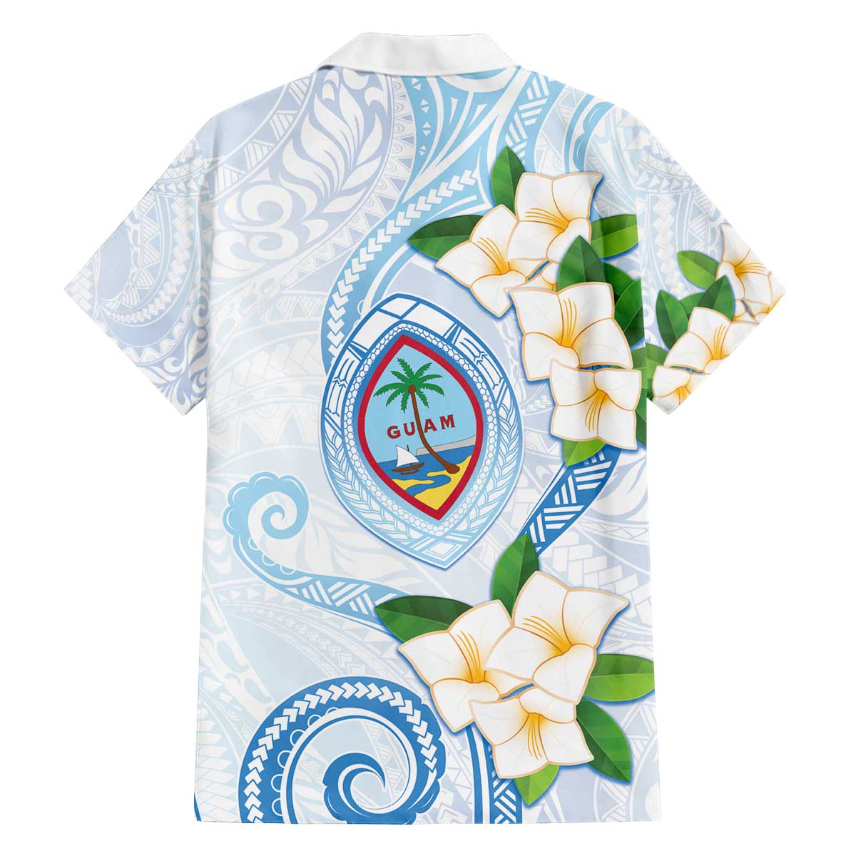 Guam Chamorro Family Matching Off The Shoulder Long Sleeve Dress and Hawaiian Shirt Guasali Flowers Curves Style LT05 - Polynesian Pride
