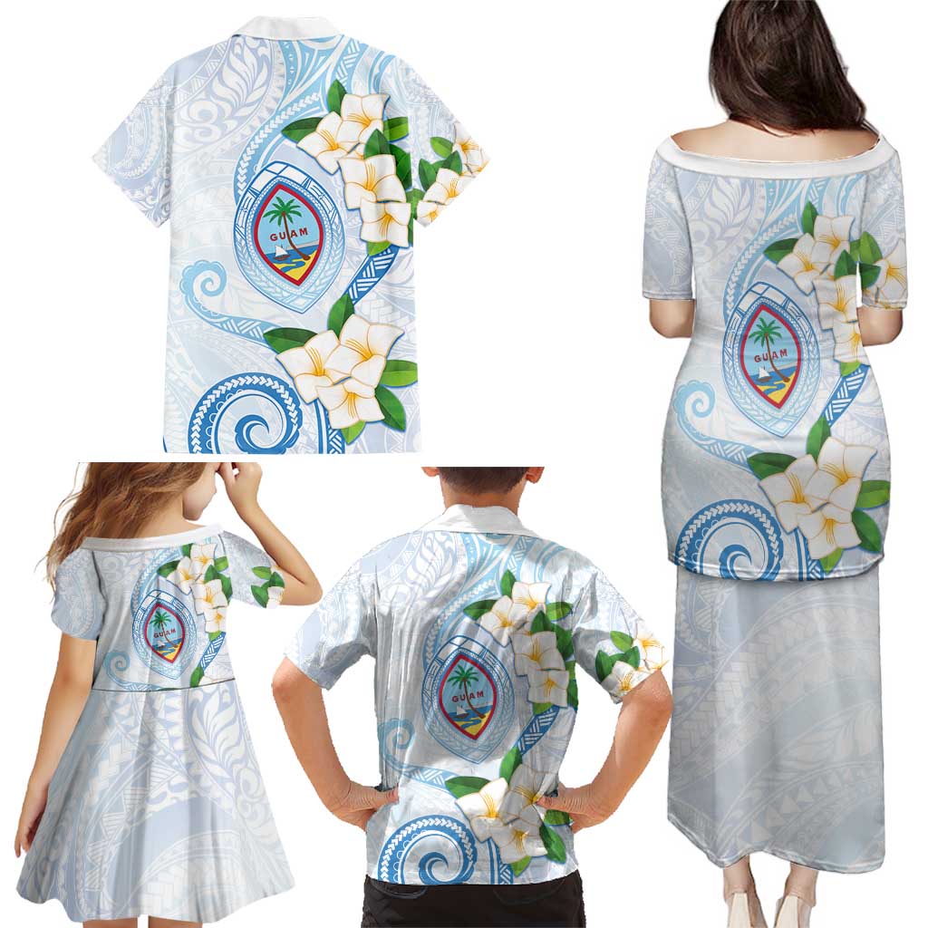 Guam Chamorro Family Matching Puletasi and Hawaiian Shirt Guasali Flowers Curves Style LT05 - Polynesian Pride