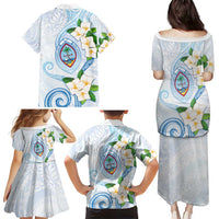 Guam Chamorro Family Matching Puletasi and Hawaiian Shirt Guasali Flowers Curves Style LT05 - Polynesian Pride