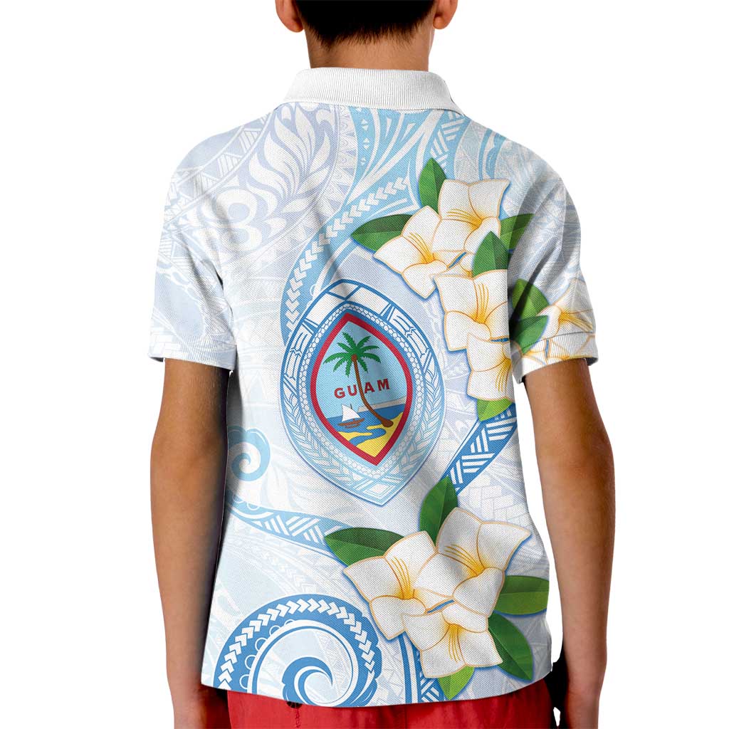 Guam Chamorro Kid Polo Shirt Guasali Flowers Curves Style LT05 - Polynesian Pride