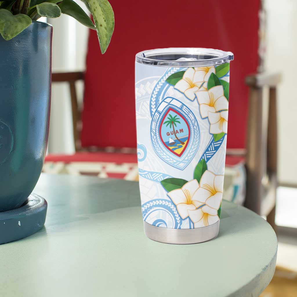 Guam Chamorro Tumbler Cup Guasali Flowers Curves Style