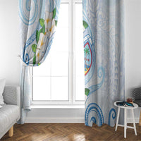 Guam Chamorro Window Curtain Guasali Flowers Curves Style