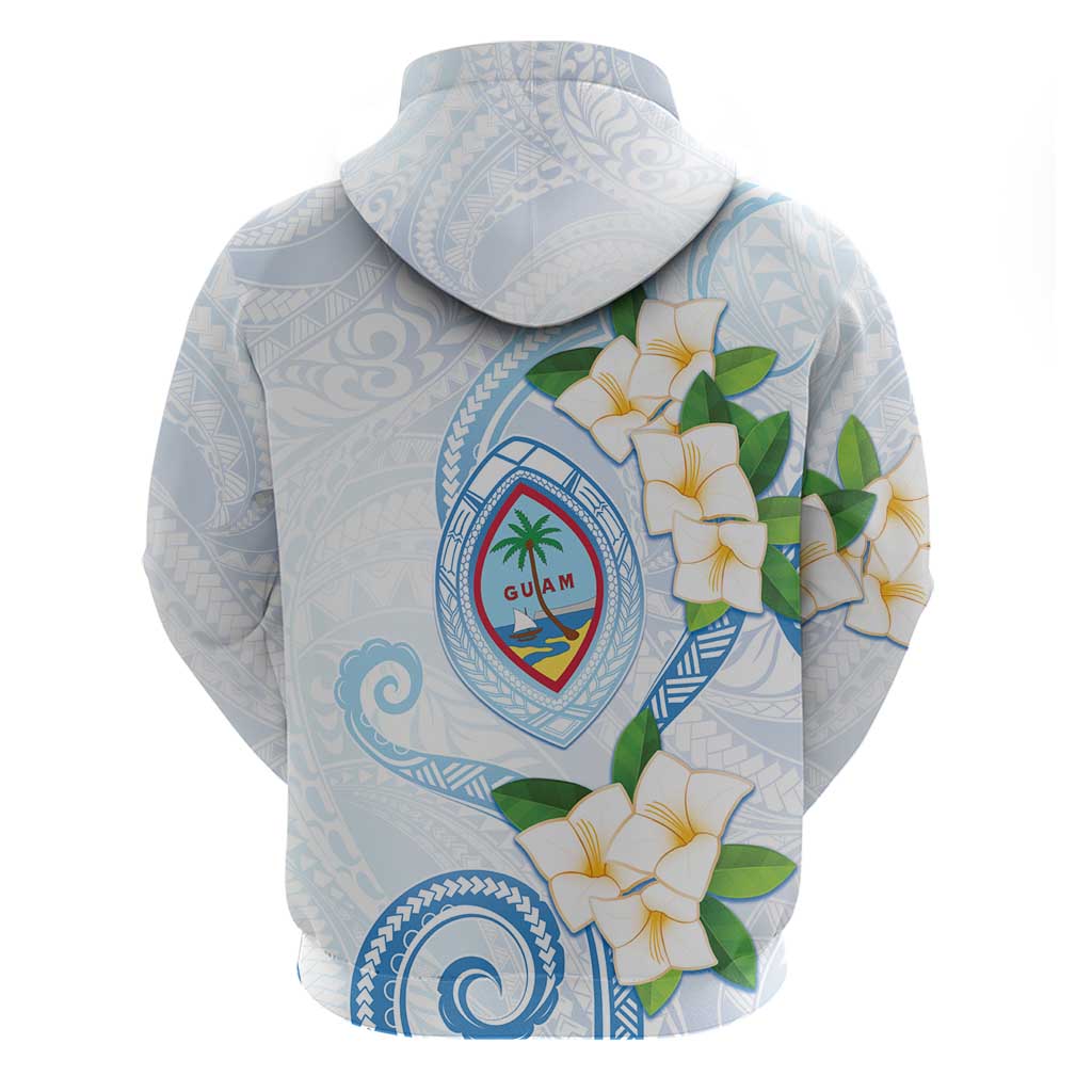 Guam Chamorro Zip Hoodie Guasali Flowers Curves Style LT05 - Polynesian Pride