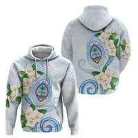 Guam Chamorro Zip Hoodie Guasali Flowers Curves Style LT05 - Polynesian Pride