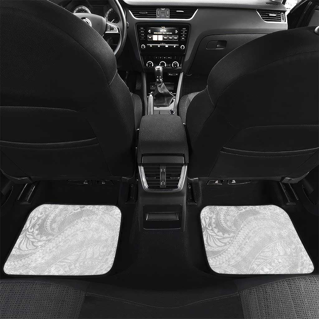 Guam Chamorro Car Mats Curves Polynesian Tattoo Mix Bougainvillea