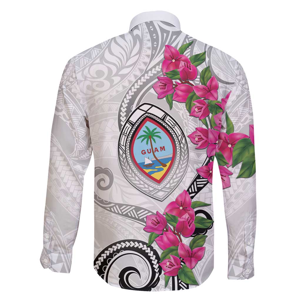 Guam Chamorro Family Matching Off Shoulder Maxi Dress and Hawaiian Shirt Curves Polynesian Tattoo Mix Bougainvillea LT05 - Polynesian Pride