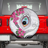 Guam Chamorro Spare Tire Cover Curves Polynesian Tattoo Mix Bougainvillea LT05 - Polynesian Pride