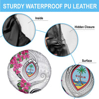 Guam Chamorro Spare Tire Cover Curves Polynesian Tattoo Mix Bougainvillea LT05 - Polynesian Pride