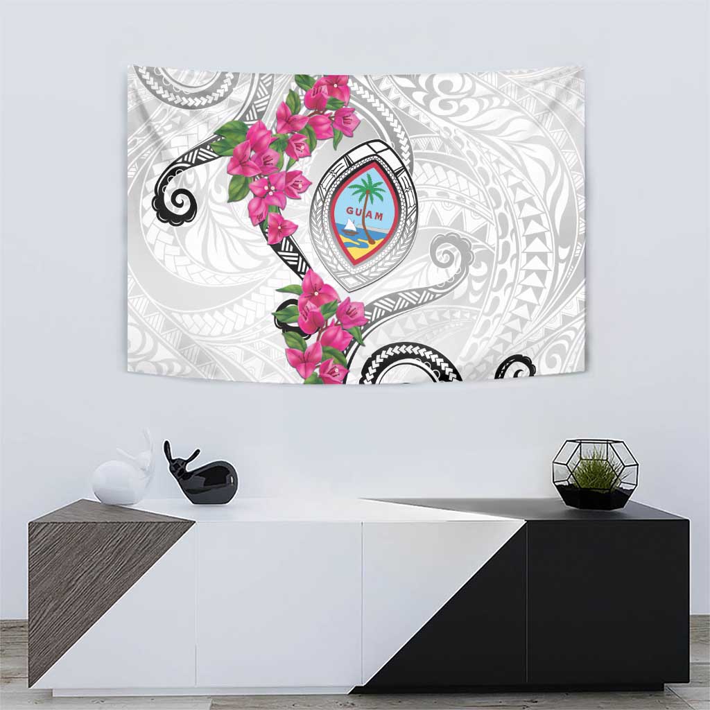Guam Chamorro Tapestry Curves Polynesian Tattoo Mix Bougainvillea
