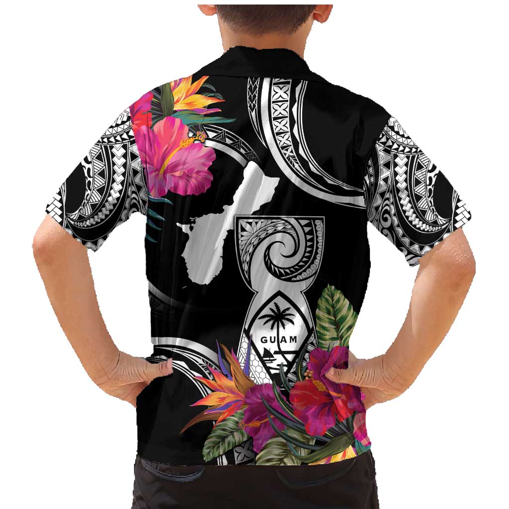 Hafa Adai Guam Family Matching Mermaid Dress and Hawaiian Shirt Polynesian Tattoo Tropical Flowers LT05 - Polynesian Pride