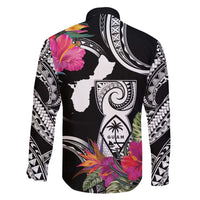 Hafa Adai Guam Family Matching Puletasi and Hawaiian Shirt Polynesian Tattoo Tropical Flowers LT05 - Polynesian Pride