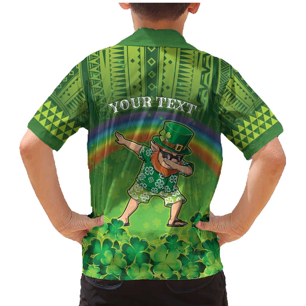Personalised Hawaii Saint Patrick's Day Family Matching Mermaid Dress and Hawaiian Shirt Let's Get Fit Shaced LT05 - Polynesian Pride