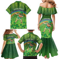 Personalised Hawaii Saint Patrick's Day Family Matching Mermaid Dress and Hawaiian Shirt Let's Get Fit Shaced LT05 - Polynesian Pride