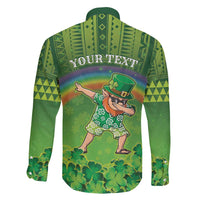 Personalised Hawaii Saint Patrick's Day Family Matching Off Shoulder Maxi Dress and Hawaiian Shirt Let's Get Fit Shaced LT05 - Polynesian Pride