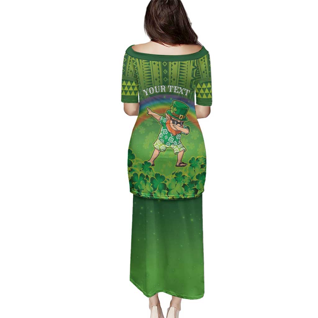 Personalised Hawaii Saint Patrick's Day Family Matching Puletasi and Hawaiian Shirt Let's Get Fit Shaced