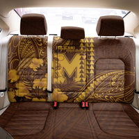Hawaii Mililani High School Back Car Seat Cover Tribal Tattoo With Hibiscus Flowers LT05 - Polynesian Pride