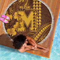 Hawaii Mililani High School Beach Blanket Tribal Tattoo With Hibiscus Flowers LT05 - Polynesian Pride