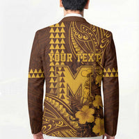 Personalised Hawaii Mililani High School Blazer Tribal Tattoo With Hibiscus Flowers