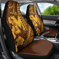 Hawaii Mililani High School Car Seat Cover Tribal Tattoo With Hibiscus Flowers LT05 - Polynesian Pride
