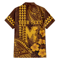 Personalised Hawaii Mililani High School Hawaiian Shirt Tribal Tattoo With Hibiscus Flowers LT05 - Polynesian Pride
