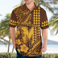 Personalised Hawaii Mililani High School Hawaiian Shirt Tribal Tattoo With Hibiscus Flowers LT05 - Polynesian Pride