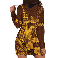 Personalised Hawaii Mililani High School Hoodie Dress Tribal Tattoo With Hibiscus Flowers LT05 - Polynesian Pride