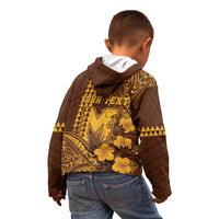 Personalised Hawaii Mililani High School Kid Hoodie Tribal Tattoo With Hibiscus Flowers LT05 - Polynesian Pride