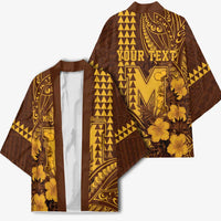 Personalised Hawaii Mililani High School Kimono Tribal Tattoo With Hibiscus Flowers