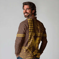 Personalised Hawaii Mililani High School Long Sleeve Polo Shirt Tribal Tattoo With Hibiscus Flowers LT05 - Polynesian Pride