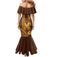 Personalised Hawaii Mililani High School Mermaid Dress Tribal Tattoo With Hibiscus Flowers LT05 - Polynesian Pride